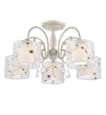 Потолочные люстры — 3575/5 белый с золотом купить в 