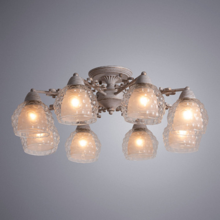 Люстры накладные — Накладная люстра ARTE Lamp A7695PL-8WG купить в  Люстры накладные — Накладная люстра ARTE Lamp A7695PL-8WG купить в
