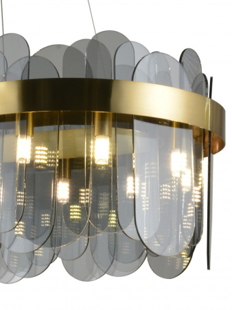 Люстры подвесные — Подвесная люстра Natali Kovaltseva VALENCIA 91000/15C GOLD SATIN купить в 