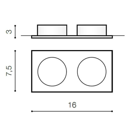 Cветильники потолочные встраиваемые — Встраиваемый светильник Azzardo Ivo 2 Square AZ1826 купить в  Cветильники потолочные встраиваемые — Встраиваемый светильник Azzardo Ivo 2 Square AZ1826 купить в
