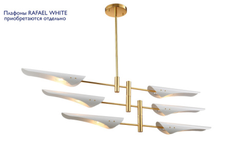 Люстры на штанге — Люстра на штанге Crystal Lux RAFAEL SP6 GOLD купить в 