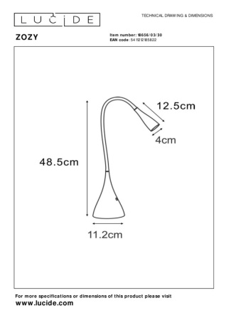 Настольные лампы — Настольная лампа LUCIDE 18656/03/30 купить в 