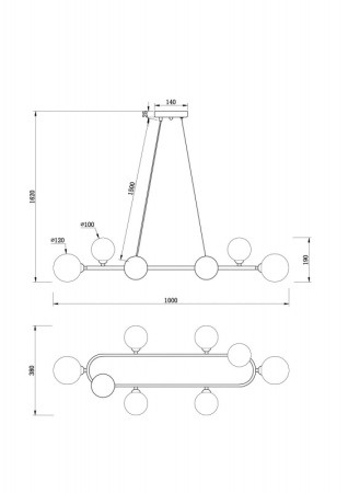 Люстры подвесные — Подвесная люстра Freya FR5222PL-08B купить в 