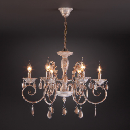 Люстры подвесные — Подвесная люстра Eurosvet 10009/6 золото с белым купить в 