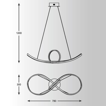 Люстры подвесные — Подвесная светодиодная люстра Zumaline Dario MP48006-1H купить в 