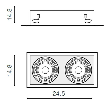 Cветильники потолочные встраиваемые — Встраиваемый светильник Azzardo Nova 2 AZ2877 купить в  Cветильники потолочные встраиваемые — Встраиваемый светильник Azzardo Nova 2 AZ2877 купить в