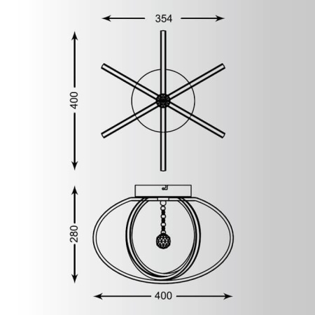 Потолочные светильники — Потолочный светильник Zumaline Carrello 0044 купить в 