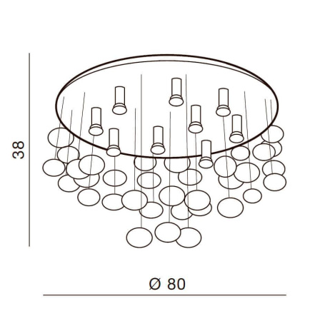 Потолочные люстры — Потолочная люстра Azzardo Luvia D80 AZ2571 купить в 