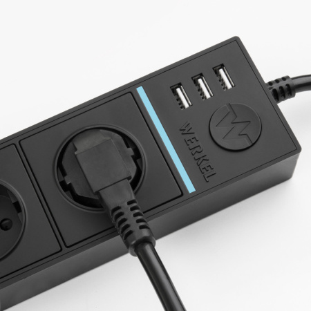 Розетки — Розетка Werkel WL20-04-03 черный купить в 