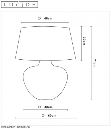 Настольные лампы — Настольная лампа LUCIDE 47505/81/97 купить в 