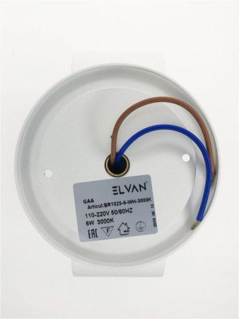 Настенные бра — Настенный светодиодный светильник Elvan GW-1025-6W-WW-Wh купить в  Настенные бра — Настенный светодиодный светильник Elvan GW-1025-6W-WW-Wh купить в