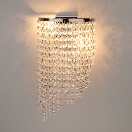 Настенные бра — Бра Eurosvet 3102/2 хром/прозрачный хрусталь Strotskis купить в  Настенные бра — Бра Eurosvet 3102/2 хром/прозрачный хрусталь Strotskis купить в