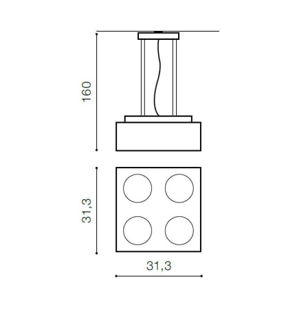 Подвесные светильники — Подвесной светильник Azzardo Paulo 4 230V Pendant AZ0969 купить в 