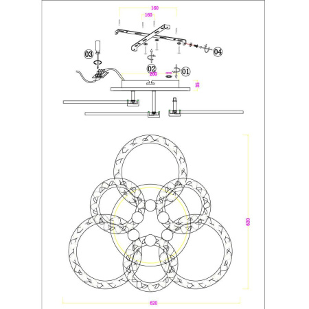 Потолочные люстры — Потолочная люстра Seven Fires Maine SF7015/7C-WT купить в 