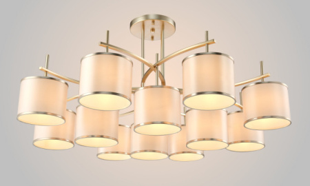 Люстры на штанге — Люстра на штанге Crystal Lux SERGIO PL8+4 GOLD купить в 