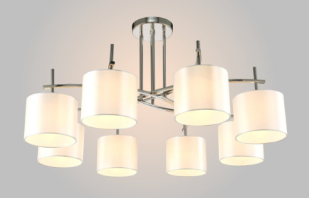 Люстры на штанге — Люстра на штанге Crystal Lux SERGIO PL8 NICKEL купить в 