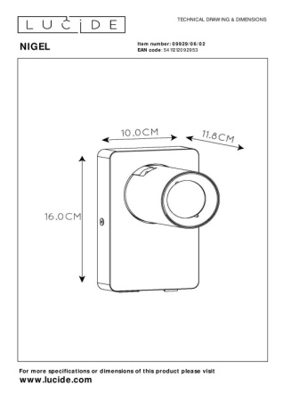 Настенные бра — Бра LUCIDE 09929/06/02 купить в 
