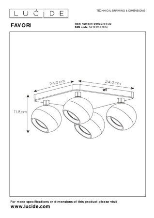 Споты — Спот LUCIDE 09932/04/30 купить в 