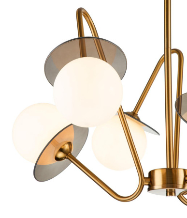 Люстры на штанге — Потолочная люстра Indigo Jazz 11020/6R Brass V000165 купить в  Люстры на штанге — Потолочная люстра Indigo Jazz 11020/6R Brass V000165 купить в