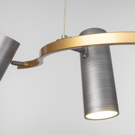 Люстры подвесные — Подвесная люстра Eurosvet 90103/5 матовый серый/золото купить в 