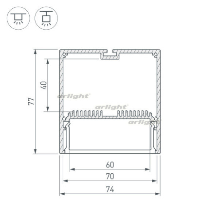 Профили для светодиодных лент — Профиль Arlight 029939 купить в  Профили для светодиодных лент — Профиль Arlight 029939 купить в