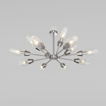 Люстры на штанге — Люстра на штанге Eurosvet 60140/12 сатин-никель купить в 