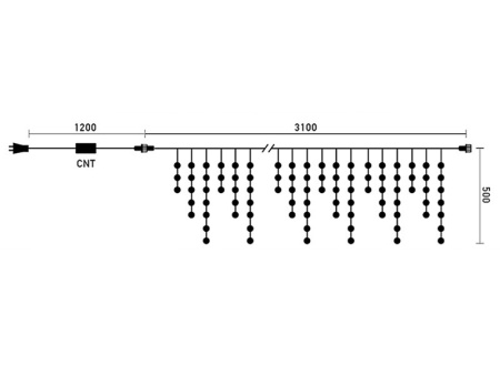 Светодиодная бахрома — Светодиодная бахрома Laitcom PIL150BLW-10-2B купить в 