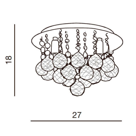 Потолочные люстры — Потолочная люстра Azzardo Bolla 25 AZ1285 купить в 