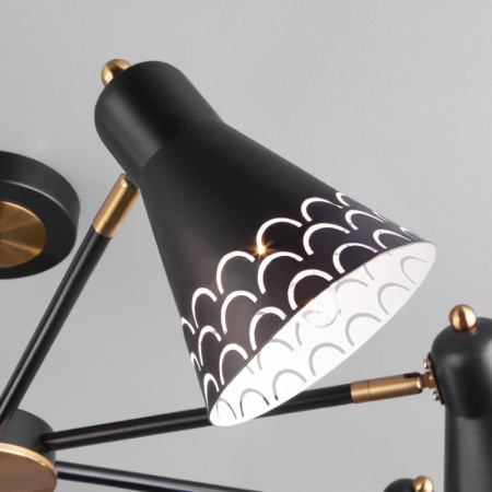 Люстры на штанге — Люстра на штанге Eurosvet 70100/8 черный купить в 