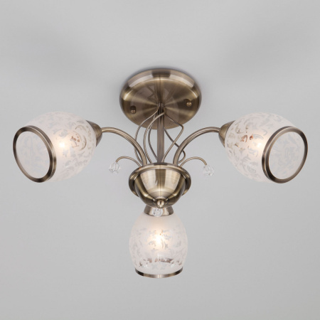 Люстры на штанге — Люстра на штанге Eurosvet 30026/3 античная бронза купить в 