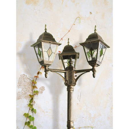 Высокие уличные фонари — Садово-парковый светильник ARTE Lamp A1017PA-3BN купить в 