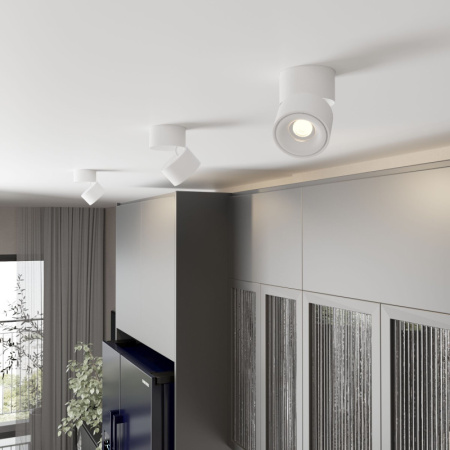 Накладные точечные светильники — Накладной светильник Elektrostandard DLR031 15W 3000K белый матовый купить в 