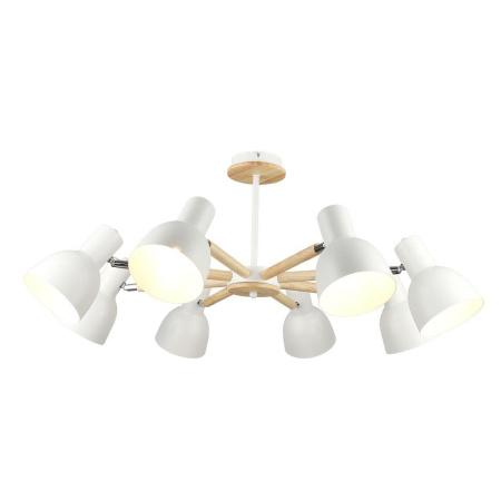 Люстры на штанге — Потолочная люстра IMEX MD.4748-8-S WH+CH купить в 