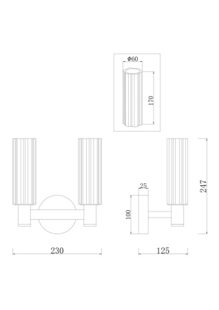 Настенные бра — Бра Freya FR5167WL-02BS купить в 
