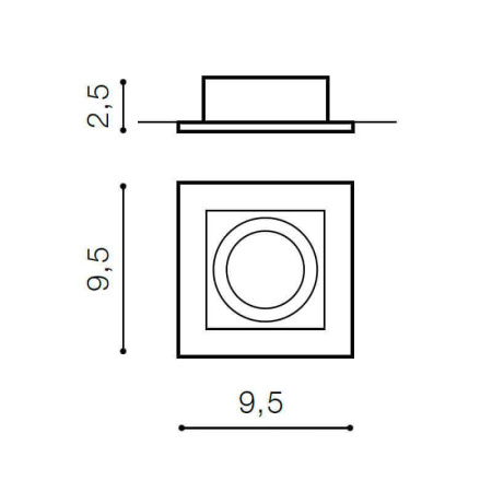 Cветильники потолочные встраиваемые — Встраиваемый светильник Azzardo Paco 1 AZ0797 купить в  Cветильники потолочные встраиваемые — Встраиваемый светильник Azzardo Paco 1 AZ0797 купить в