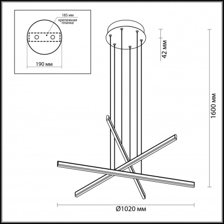 Подвесные светильники — Подвесной светильник Odeon Light 3890/48L купить в 