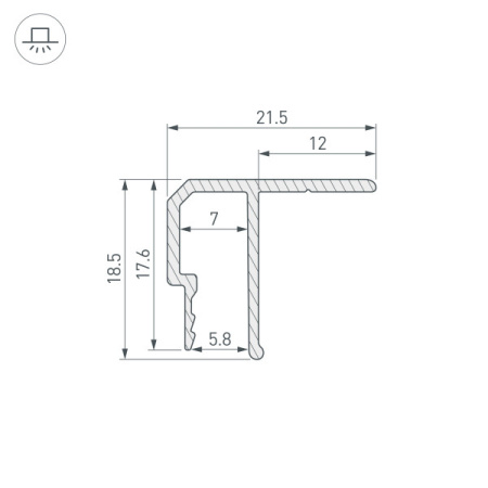 Профили для светодиодных лент — Профиль Arlight 039484 купить в  Профили для светодиодных лент — Профиль Arlight 039484 купить в