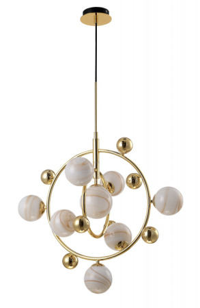 Люстры подвесные — Подвесная люстра Crystal Lux SALVADORE SP8V GOLD купить в 