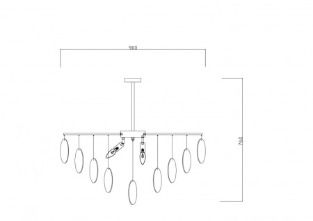 Люстры на штанге — Люстра на штанге Freya FR5104PL-08BS2 купить в 