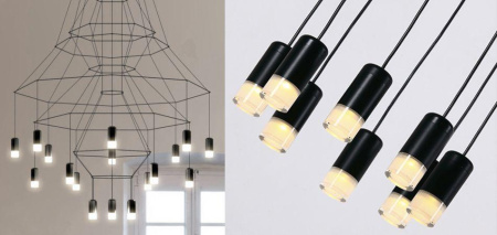 Люстры подвесные — Подвесная люстра Imperium Loft Vibia Wireflow 75118-22 купить в  Люстры подвесные — Подвесная люстра Imperium Loft Vibia Wireflow 75118-22 купить в