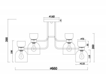 Люстры на штанге — Люстра на штанге Freya FR5094PL-08G купить в 