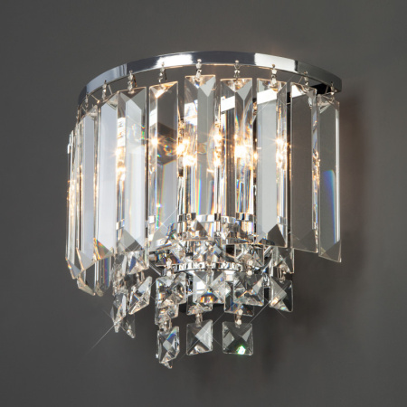 Настенные бра — Бра Eurosvet 10121/2 хром/прозрачный хрусталь Strotskis (10105/2) купить в  Настенные бра — Бра Eurosvet 10121/2 хром/прозрачный хрусталь Strotskis (10105/2) купить в