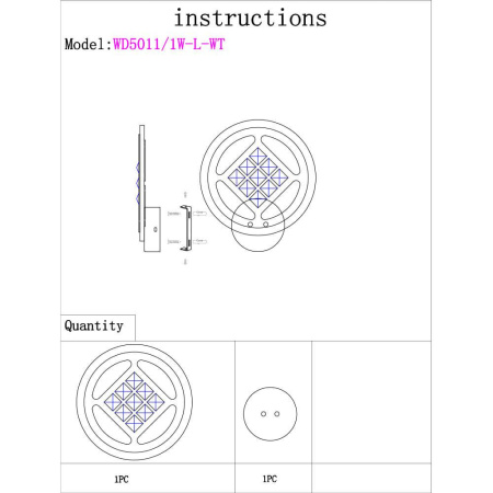 Потолочные светильники — Бра Seven Fires Khelki WD5011/1W-L-WT купить в 