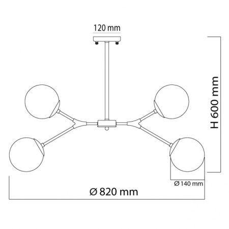 Люстры на штанге — Люстра на штанге DeMarkt 306014006 купить в 