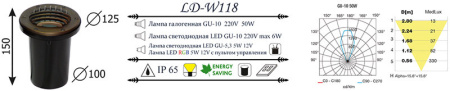Тротуарные светильники — Тротуарный светильник LD-Lighting LD-W118 купить в  Тротуарные светильники — Тротуарный светильник LD-Lighting LD-W118 купить в