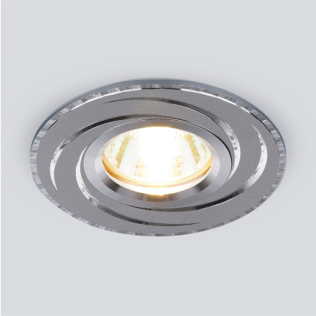 Встраиваемые точечные светильники — Встраиваемый светильник Elektrostandard 2002 MR16 HL/SL графит/cеребро купить в 