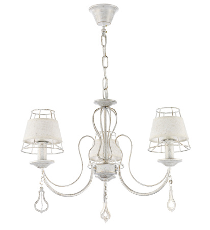 Люстры подвесные — 3058/3 белый с золотом купить в 