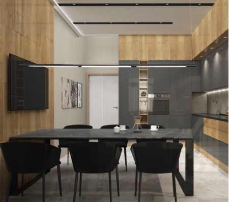 Линейные светильники — Линейный светильник Crystal Lux LARGO SP33W L1770 BLACK купить в 