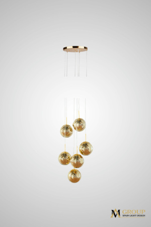 Люстры каскадные — Каскадная люстра AM Group AM352-6GL купить в 