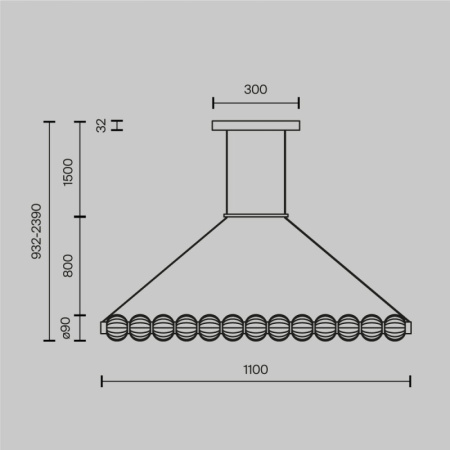Подвесные светильники — Подвесной светильник Maytoni MOD555PL-L18G3K купить в 